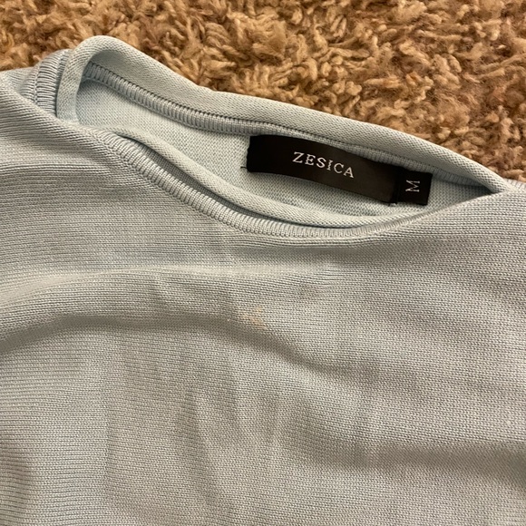 Light blue Amazon knit short set - Picture 2 of 2